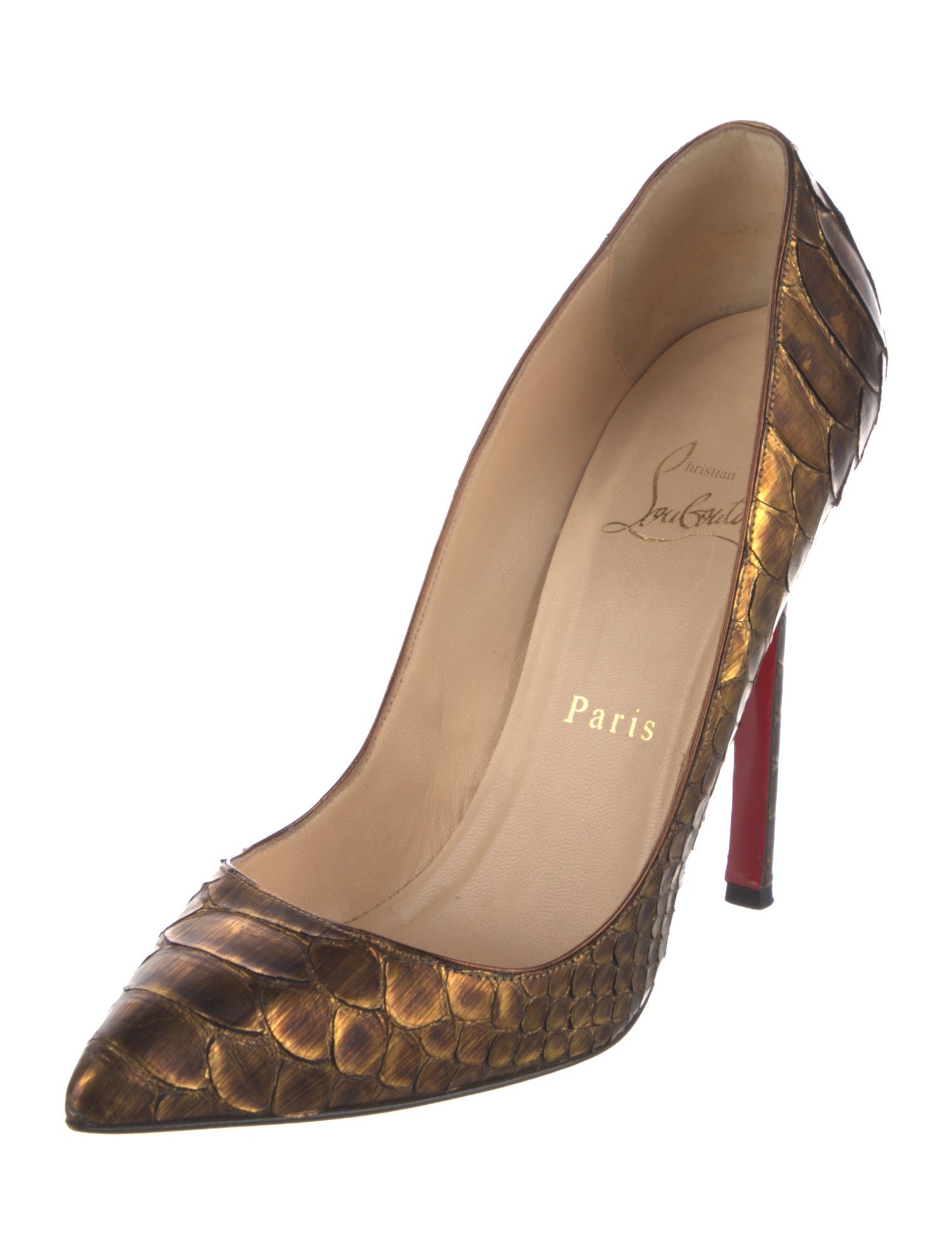 Christian Louboutin Pigalle 120 Python Cosmo Python Pumps
