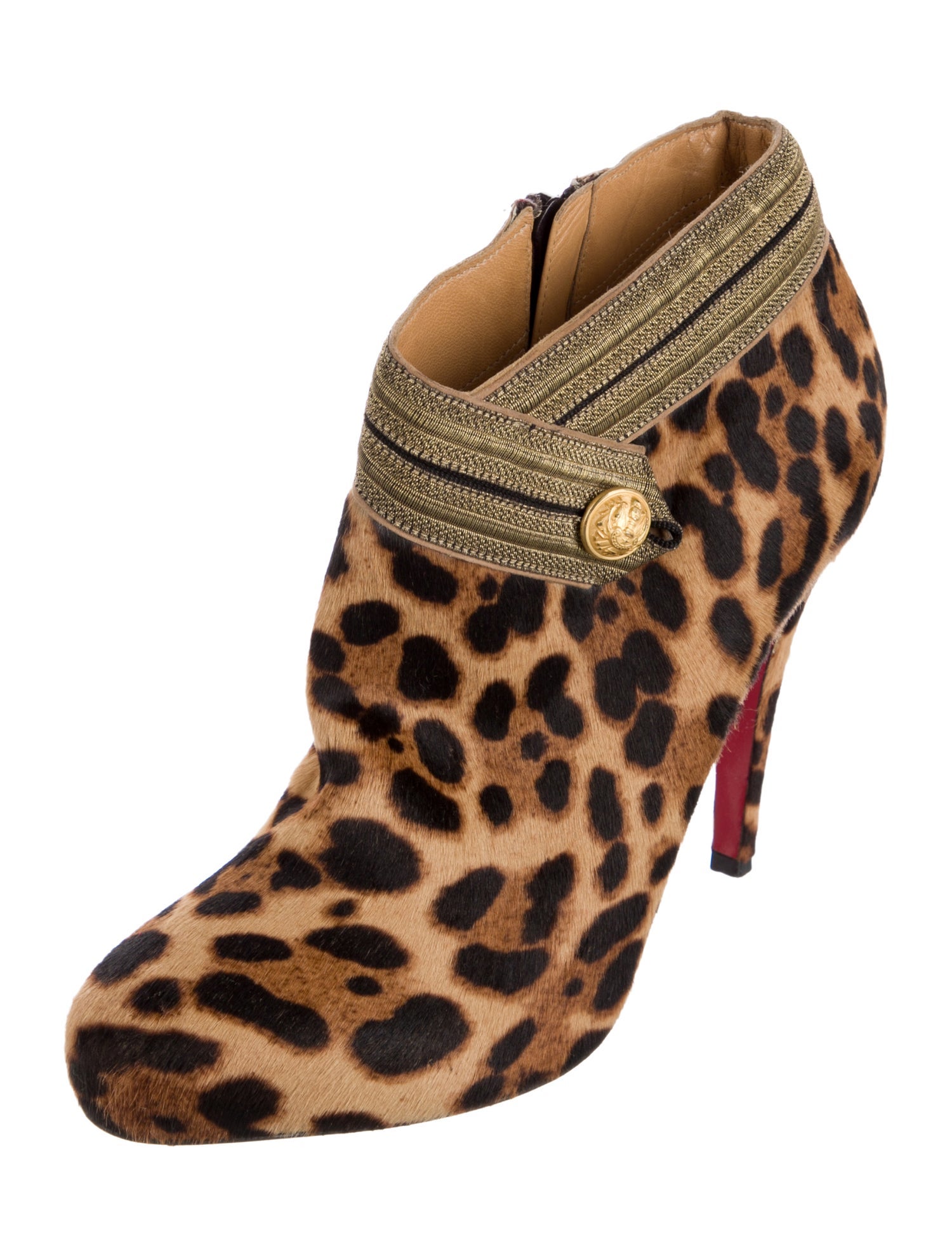 Christian Louboutin Ponyhair Animal Print Boots
