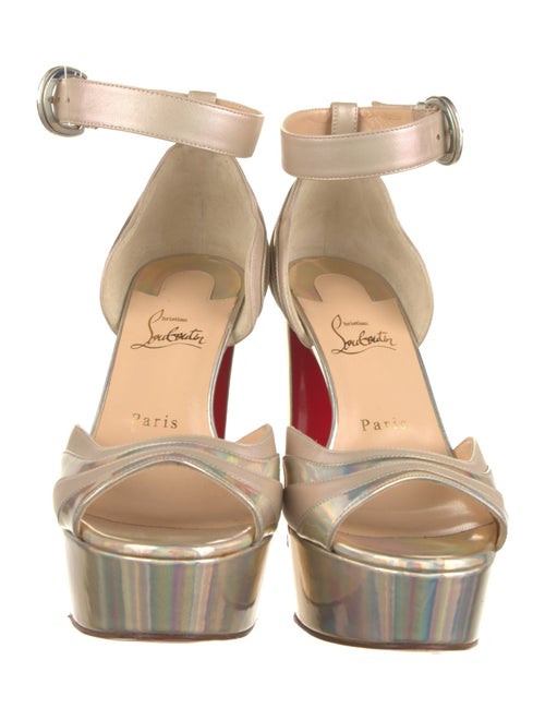 Christian Louboutin Leather Striped D'Orsay Pumps
