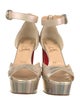 Christian Louboutin Leather Striped D'Orsay Pumps