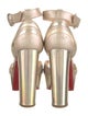 Christian Louboutin Leather Striped D'Orsay Pumps