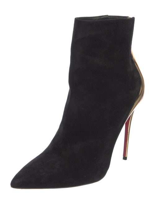 Christian Louboutin Suede Colorblock Pattern Boots