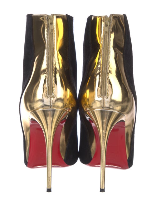 Christian Louboutin Suede Colorblock Pattern Boots