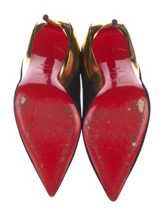 Christian Louboutin Suede Colorblock Pattern Boots