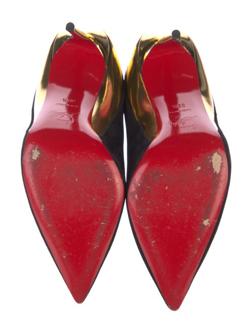 Christian Louboutin Suede Colorblock Pattern Boots