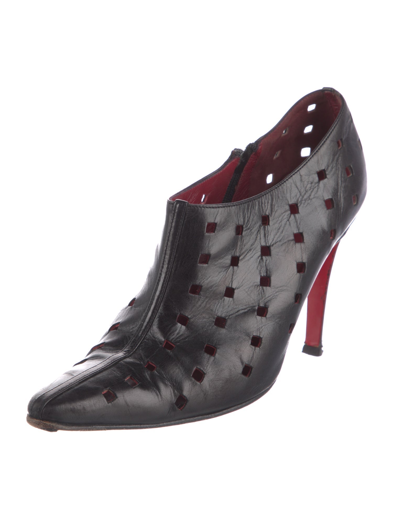 Christian Louboutin Leather Lasercut Accents Pumps