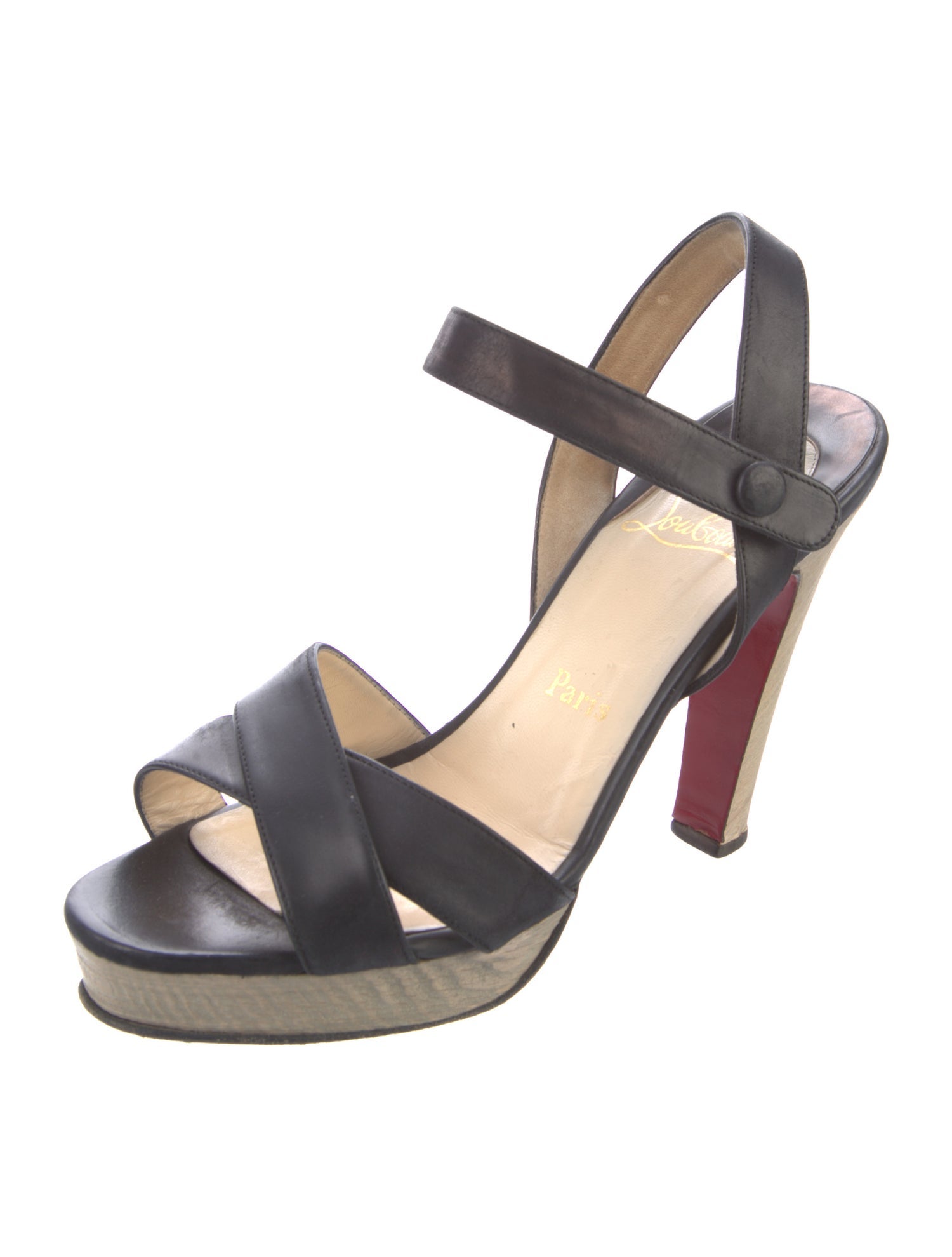 Christian Louboutin Vintage Leather Slingback Sandals