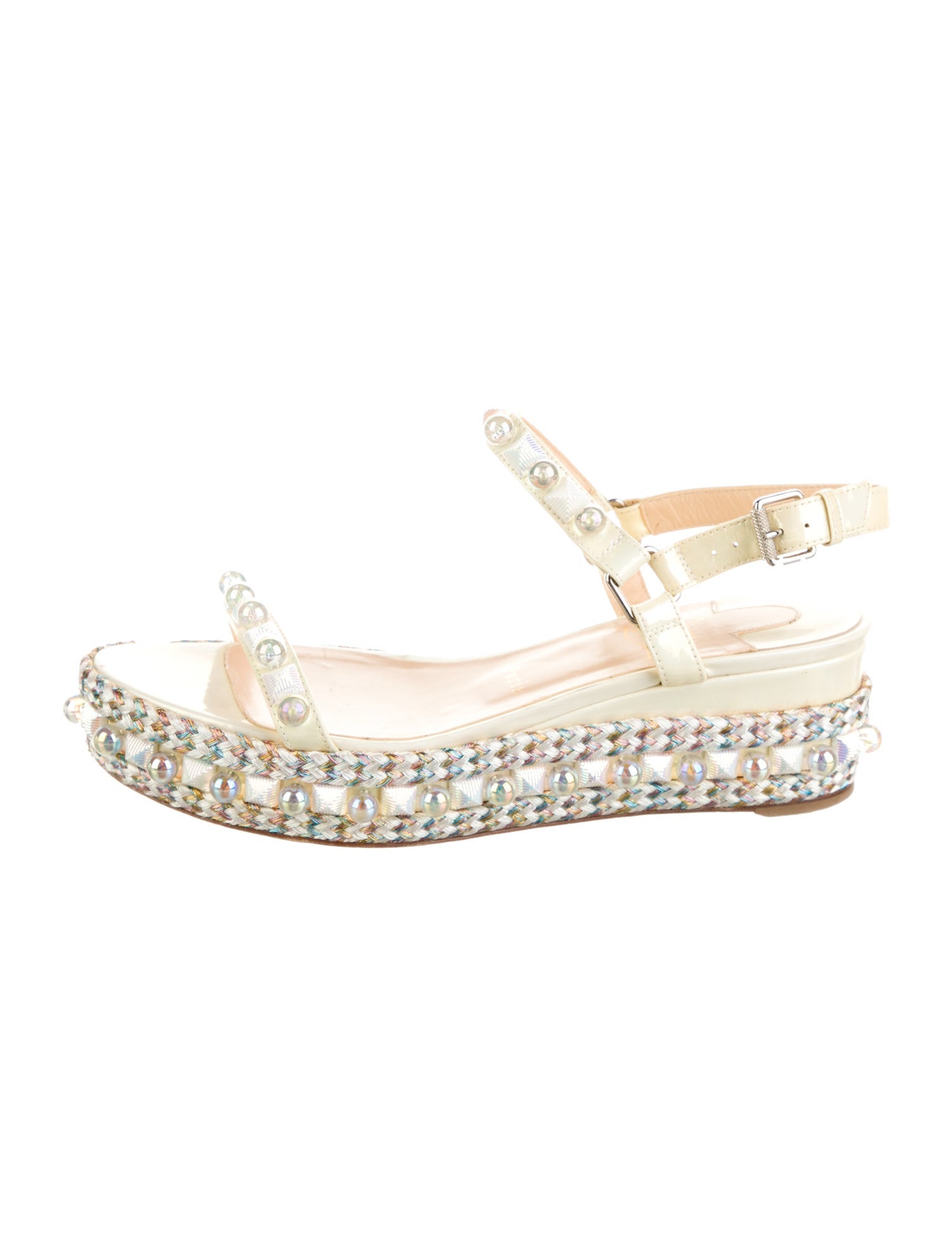 Christian Louboutin Patent Leather Patterned Espadrilles