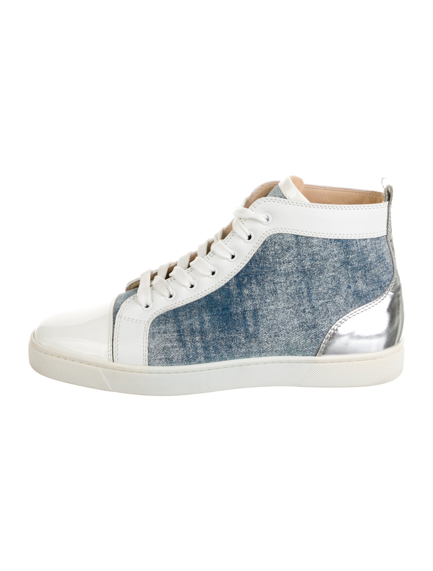 Christian Louboutin Spike Accents Leather Sneakers