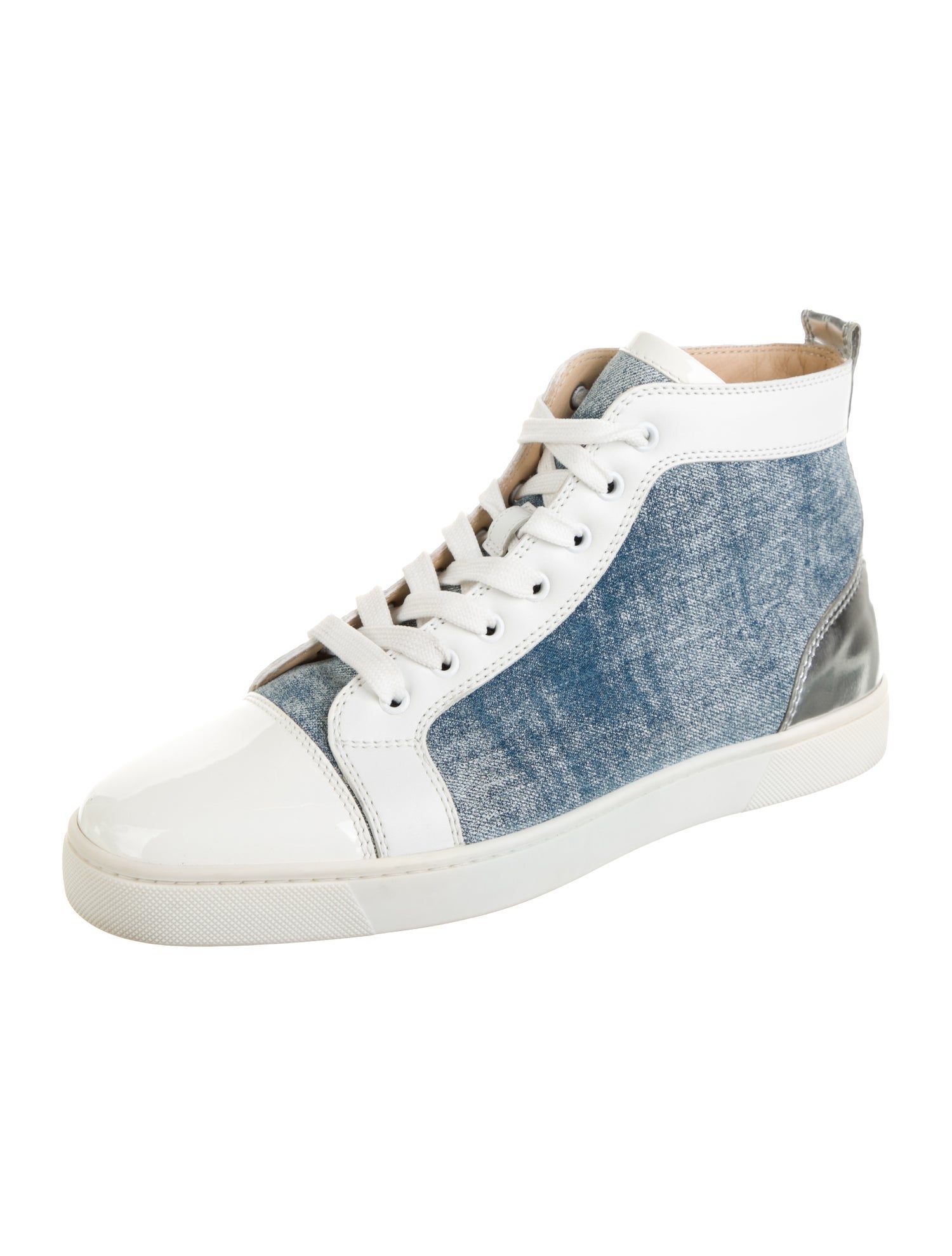 Christian Louboutin Spike Accents Leather Sneakers