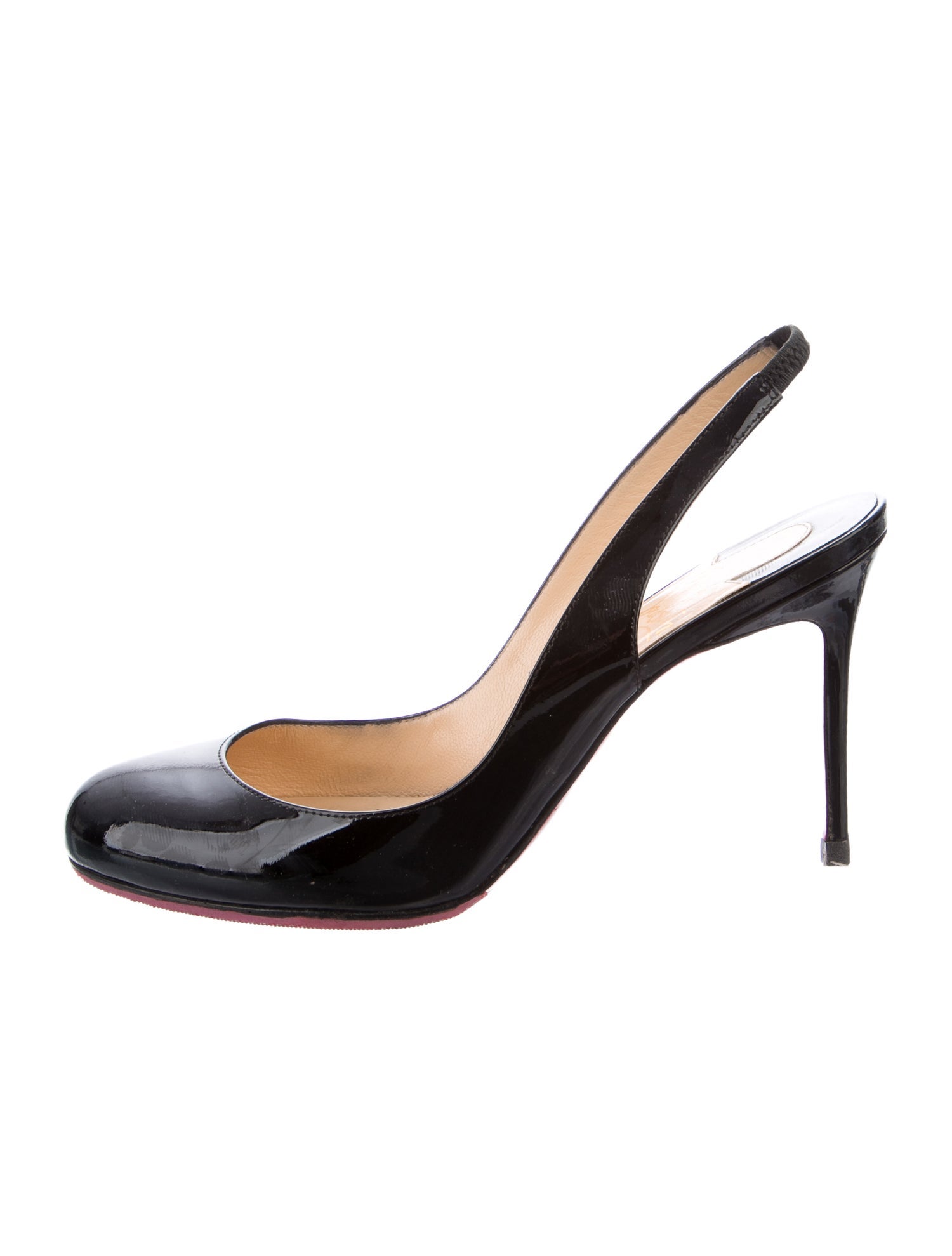 Christian Louboutin Patent Leather Slingback Pumps