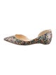 Christian Louboutin Printed Sequin Embellishments D'Orsay Flats