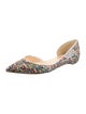 Christian Louboutin Printed Sequin Embellishments D'Orsay Flats