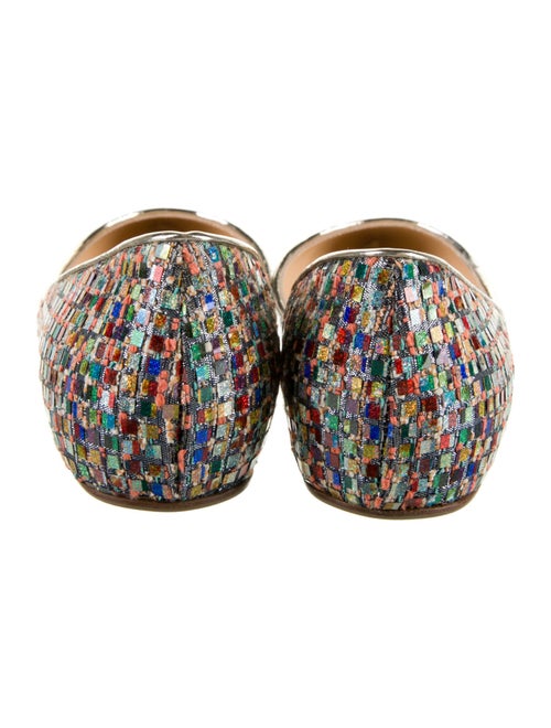 Christian Louboutin Printed Sequin Embellishments D'Orsay Flats