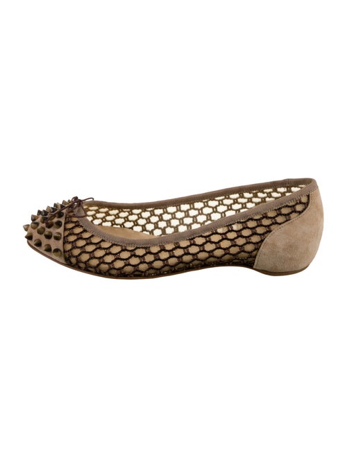 Christian Louboutin Mesh Studded Accents Flats