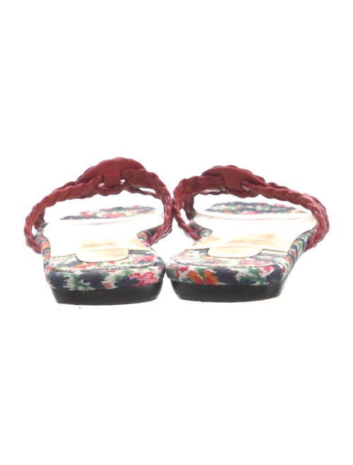 Christian Louboutin Leather Braided Accents Slides