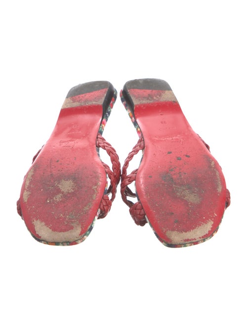Christian Louboutin Leather Braided Accents Slides