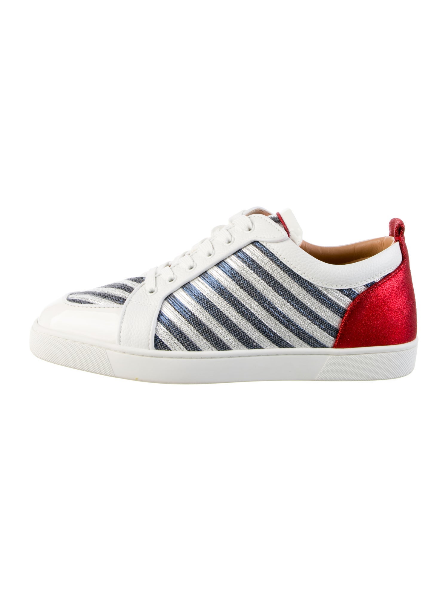 Christian Louboutin Spike Accents Leather Sneakers