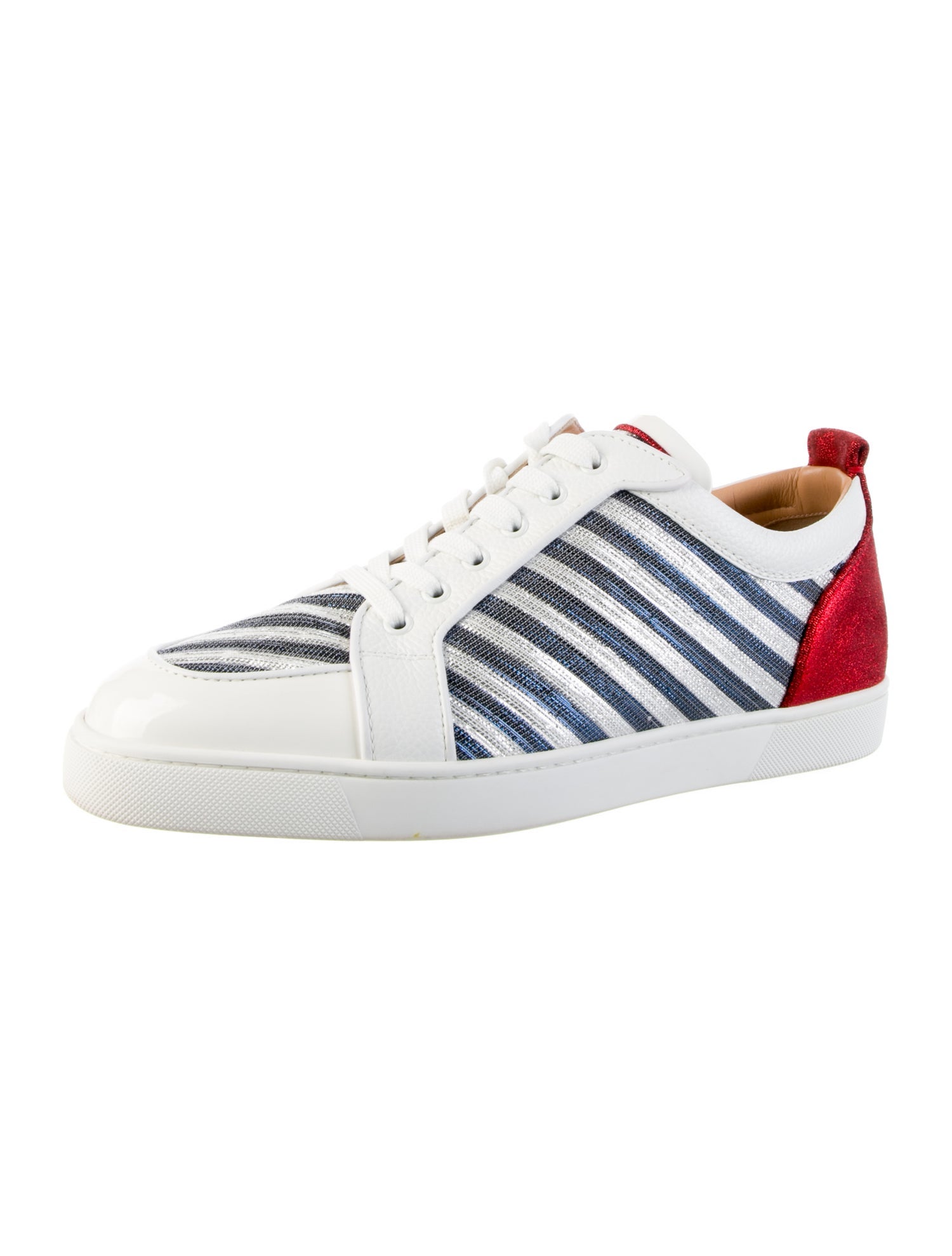 Christian Louboutin Spike Accents Leather Sneakers
