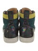 Christian Louboutin Suede Colorblock Pattern Sneakers