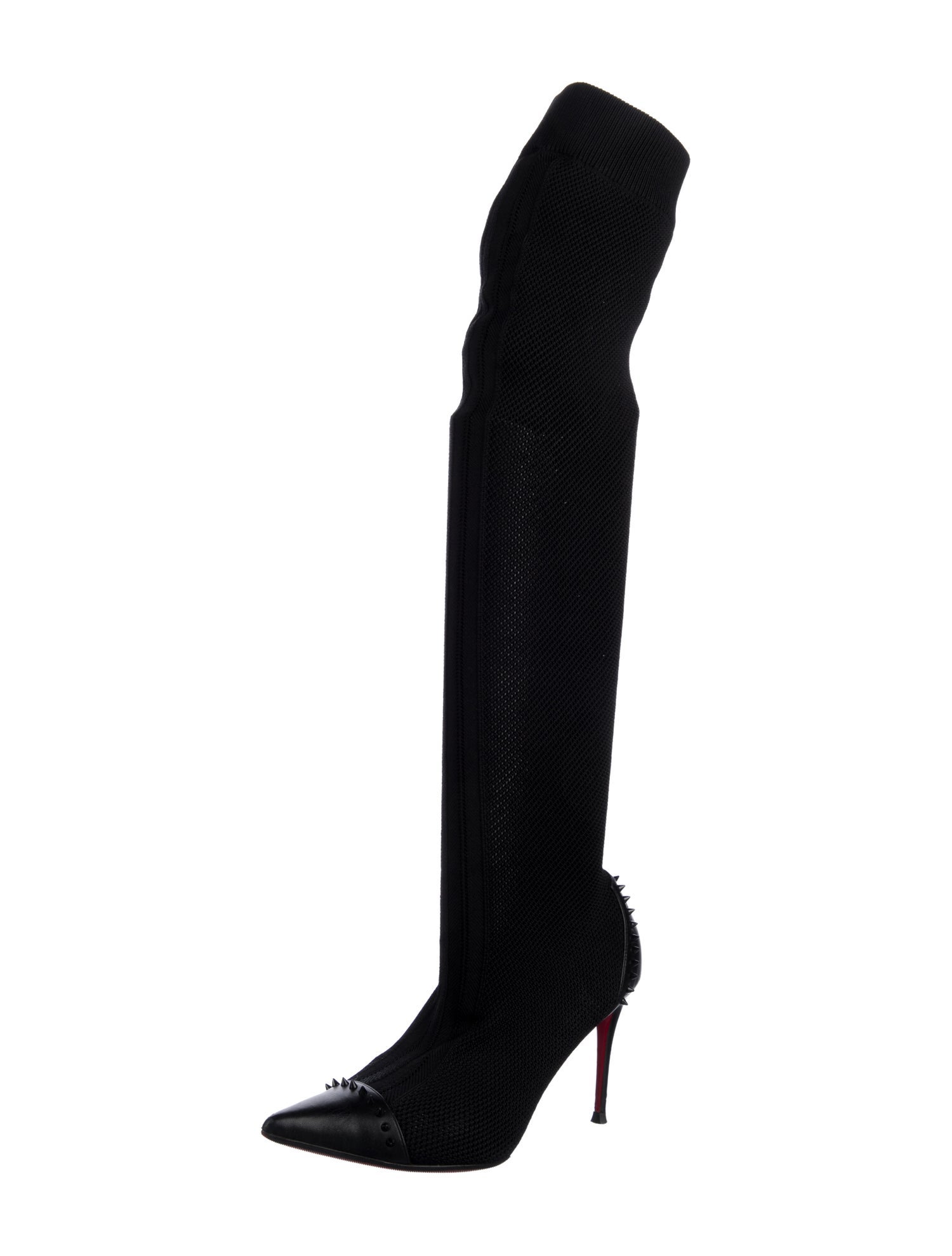 Christian Louboutin Spike Accents Studded Accents Sock Boots