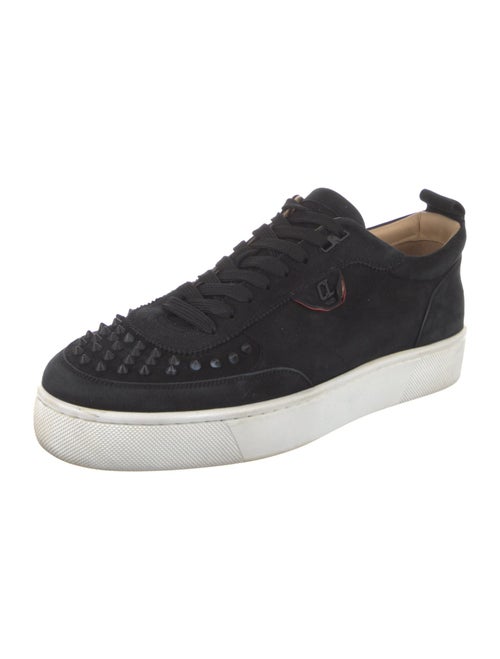 Christian Louboutin Spike Accents Suede Sneakers
