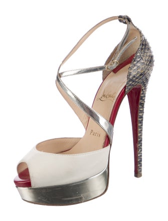 Christian Louboutin Leather Animal Print D'Orsay Pumps