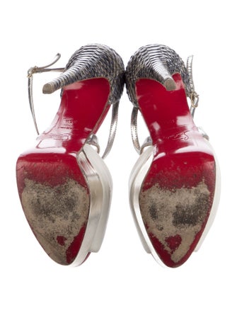 Christian Louboutin Leather Animal Print D'Orsay Pumps