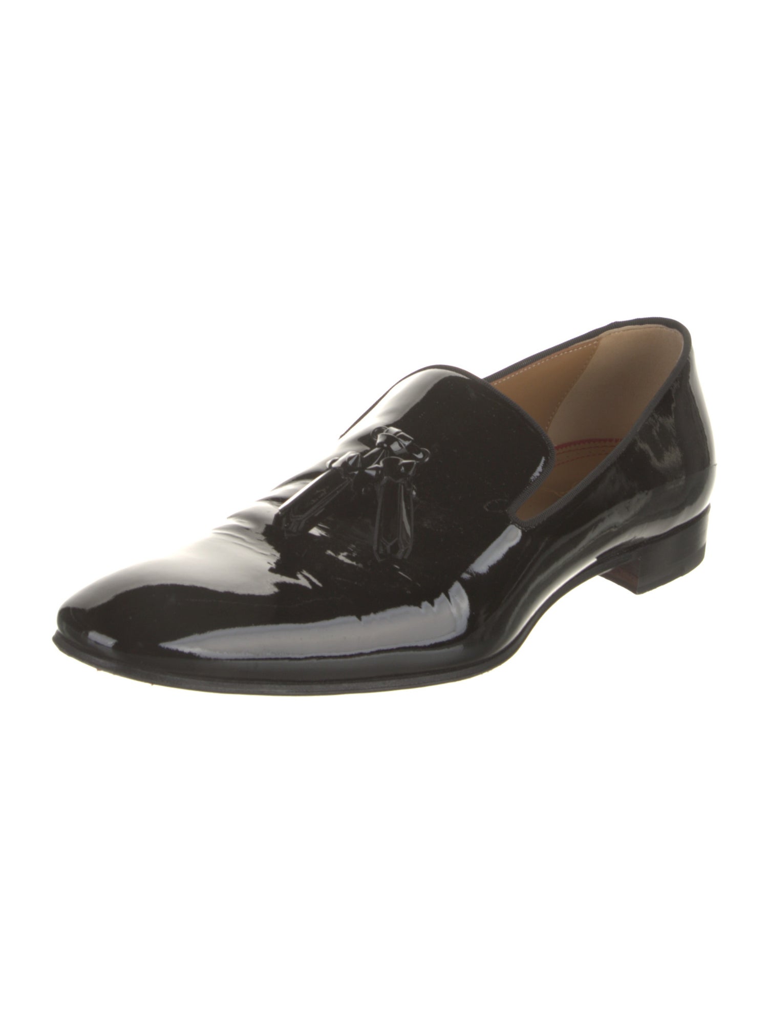 Christian Louboutin Spike Accents Patent Leather Dress Loafers