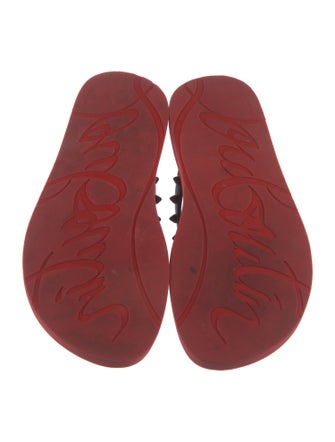 Christian Louboutin Spike Accents Rubber Flip Flops
