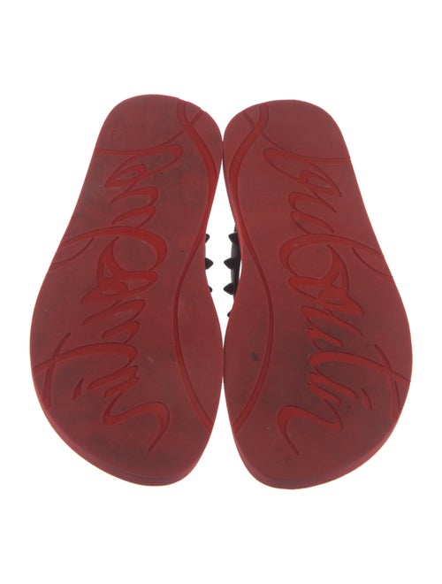 Christian Louboutin Spike Accents Rubber Flip Flops