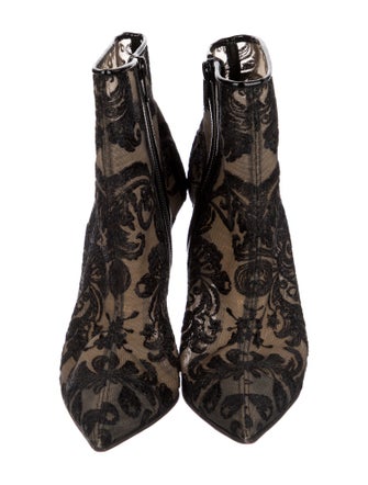 Christian Louboutin Lace Lace Pattern Boots