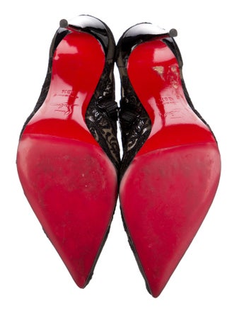 Christian Louboutin Lace Lace Pattern Boots