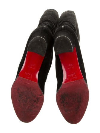 Christian Louboutin Suede Riding Boots