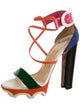 Christian Louboutin Patent Leather Colorblock Pattern Sandals