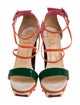 Christian Louboutin Patent Leather Colorblock Pattern Sandals