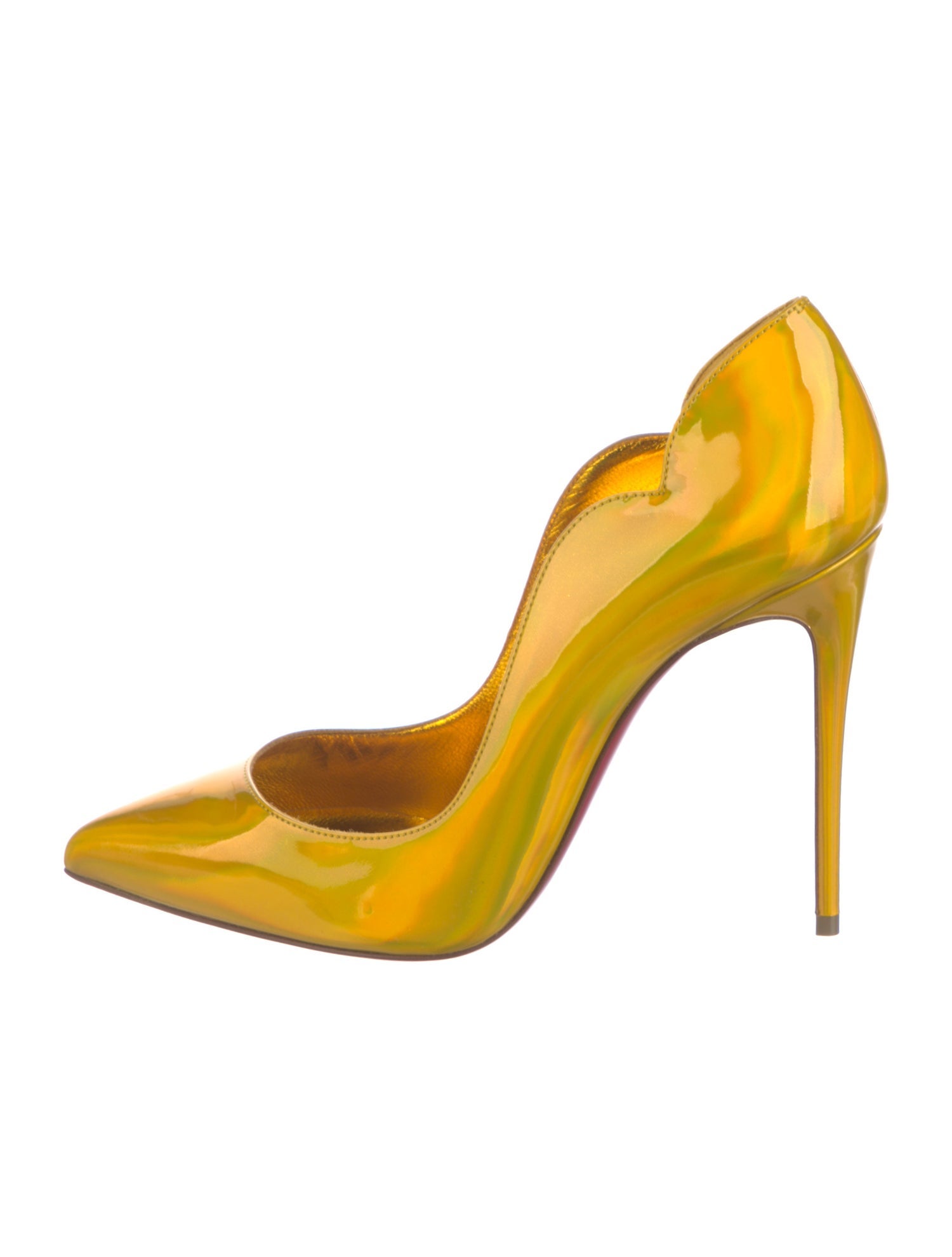 Christian Louboutin Patent Leather Scalloped Accent Pumps w/ Tags