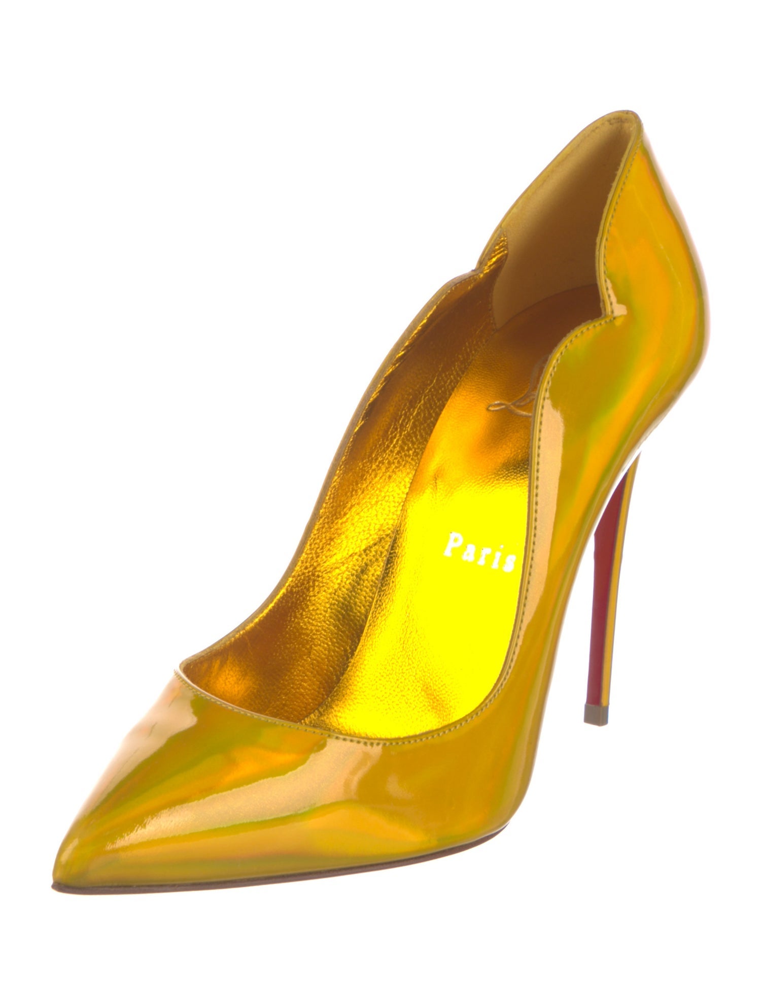 Christian Louboutin Patent Leather Scalloped Accent Pumps w/ Tags