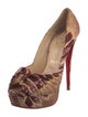Christian Louboutin Printed Pleated Accents Pumps