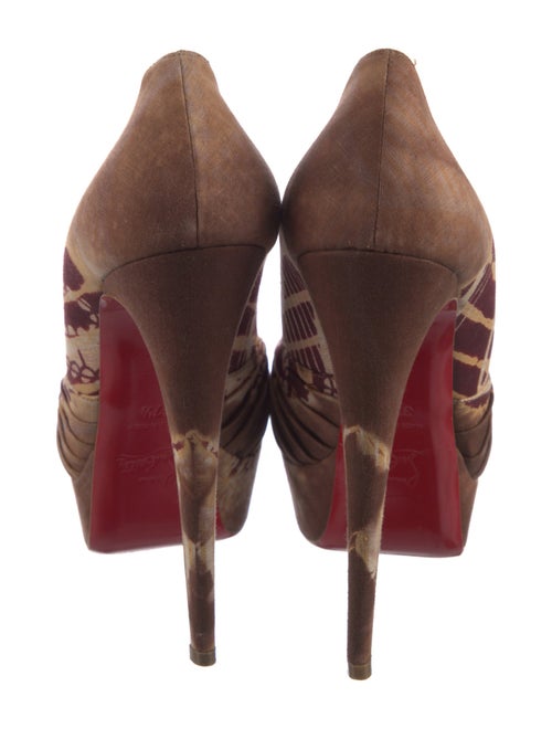 Christian Louboutin Printed Pleated Accents Pumps