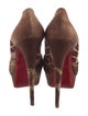 Christian Louboutin Printed Pleated Accents Pumps