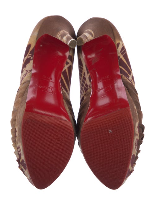 Christian Louboutin Printed Pleated Accents Pumps