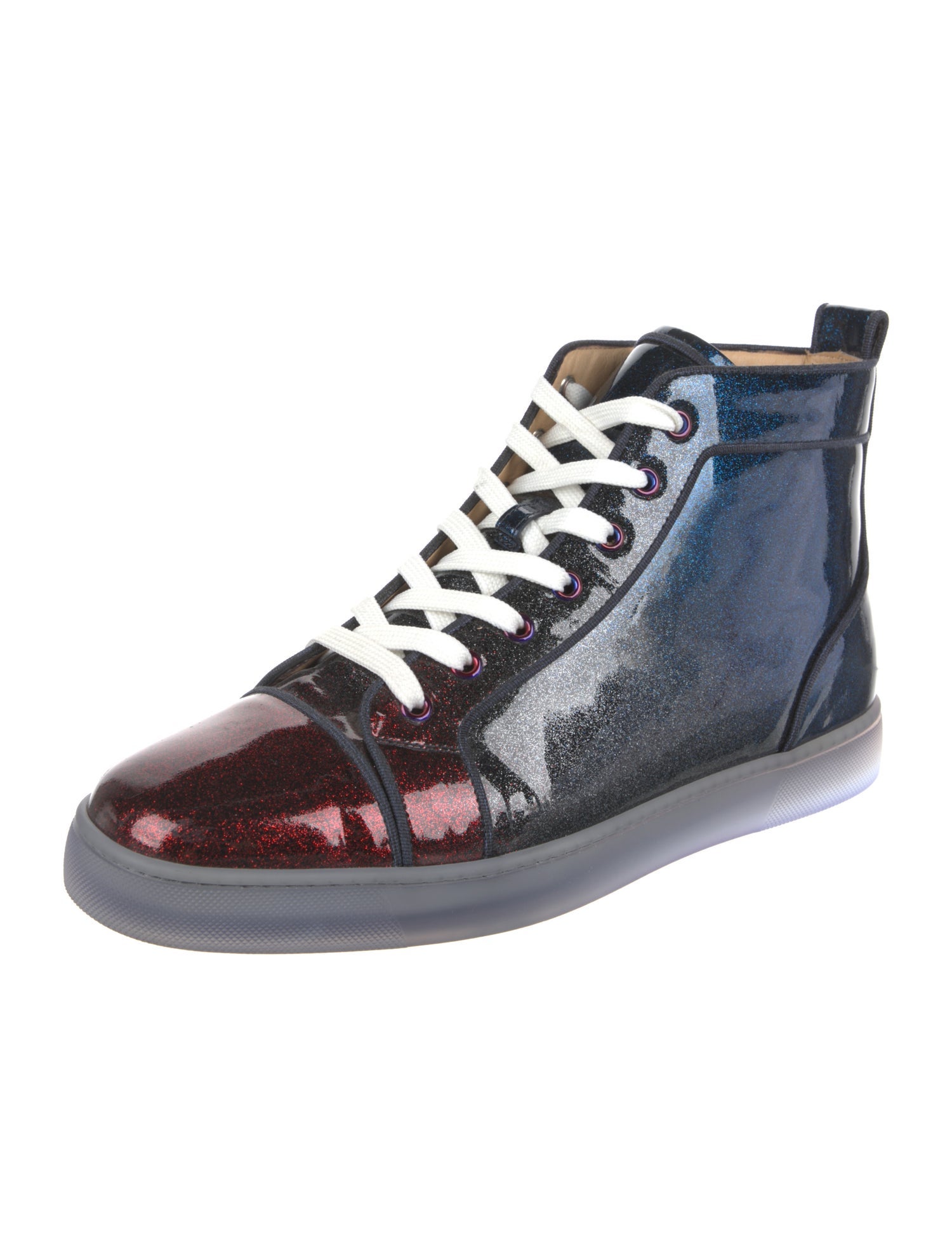 Christian Louboutin Patent Leather Printed Sneakers