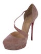 Christian Louboutin Spike Accents Suede D'Orsay Pumps