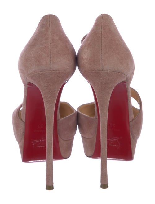 Christian Louboutin Spike Accents Suede D'Orsay Pumps