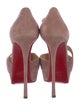 Christian Louboutin Spike Accents Suede D'Orsay Pumps