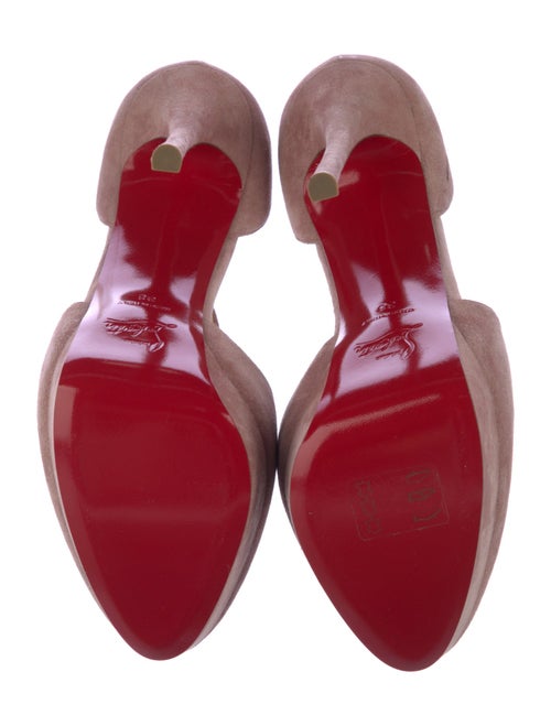 Christian Louboutin Spike Accents Suede D'Orsay Pumps