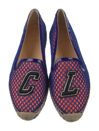 Christian Louboutin Mesh Embroidered Accent Espadrilles