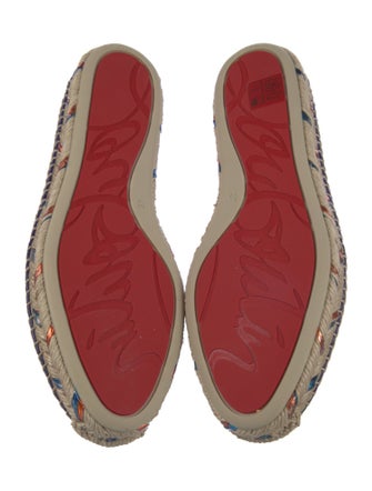 Christian Louboutin Mesh Embroidered Accent Espadrilles