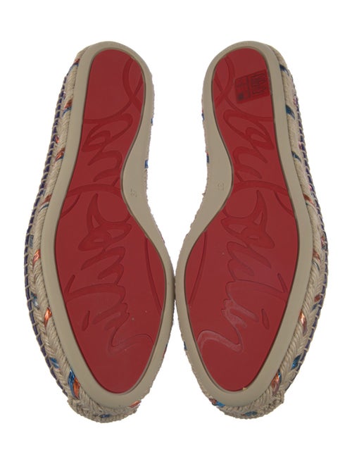Christian Louboutin Mesh Embroidered Accent Espadrilles